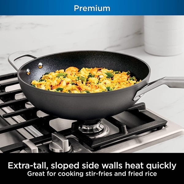 Ninja C30928 Foodi NeverStick Premium 11-Inch Wok (Slate Grey