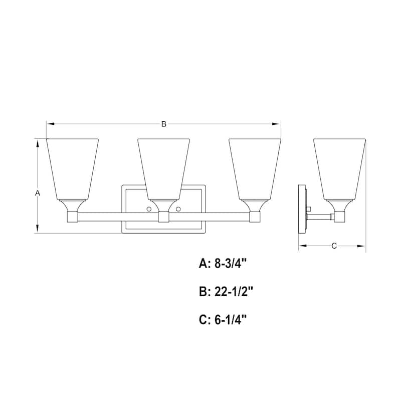 Vaxcel Lighting W0494 Wallingford 3 Light 23" Wide Vanity Light