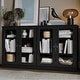 preview thumbnail 21 of 75, 100% Solid Wood Sideboard with Glass or Solid Wood Doors by Palace Imports - 64" x 35.75" Black - Glass