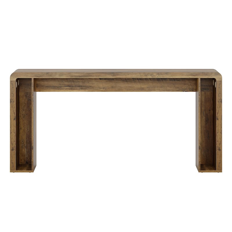 Industrial Rustic Brown Extra Long 70.9" Console Table for Entryway