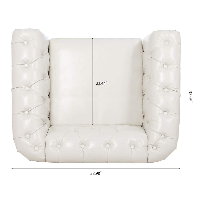PU Leather 1-Seater Sofa with Pocket Springs