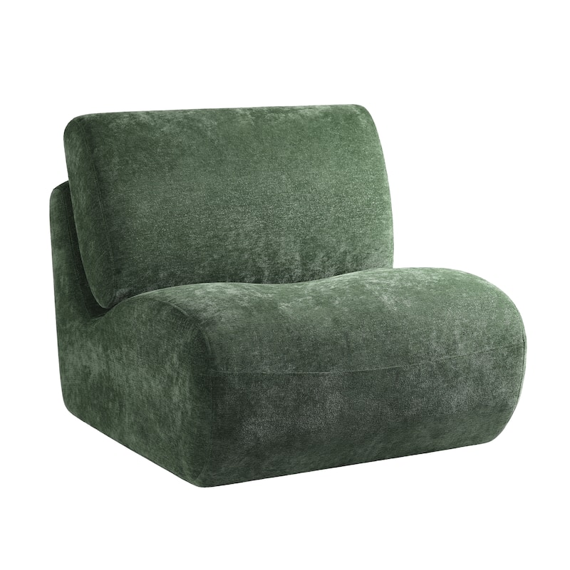 DREAMSIDEA Low Back Upholstered Swivel Accent Chair