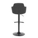 preview thumbnail 8 of 14, Boyne Upholstered Industrial Swivel Adjustable Bar Stool - N/A