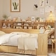 preview thumbnail 5 of 11, Twin Wooden Daybed with Storage Shelves, Multi-functional Bed with Two Storage Drawers and Study Desk