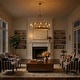 preview thumbnail 4 of 24, Acroma 12-light Farmhouse Modern Wagon Wheel Chandelier Candle Dining Room Lighting - 34''