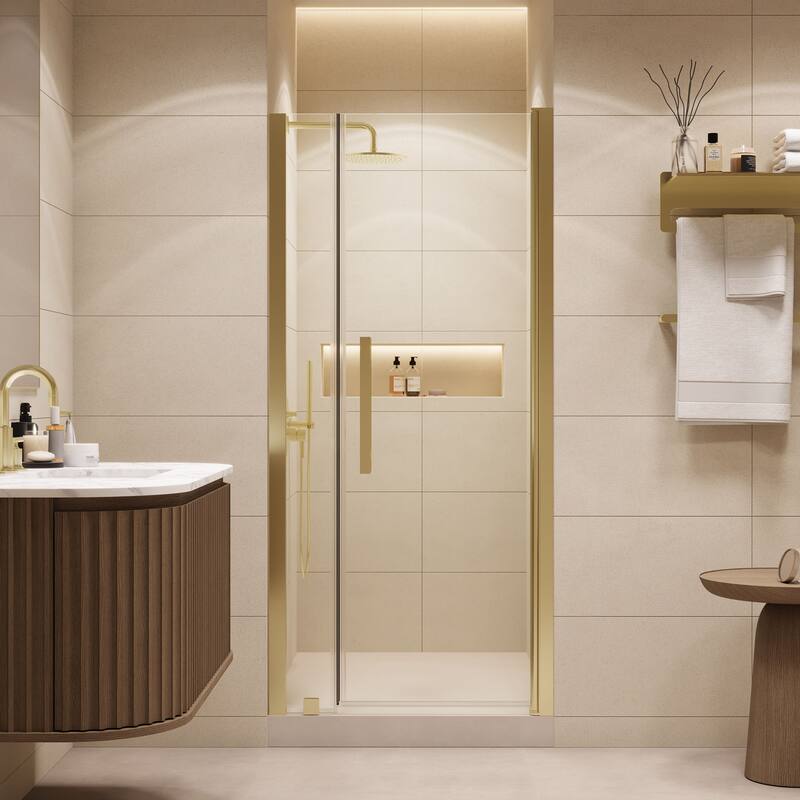 Pasadena Alcove Frameless Pivot Shower Door, 2025