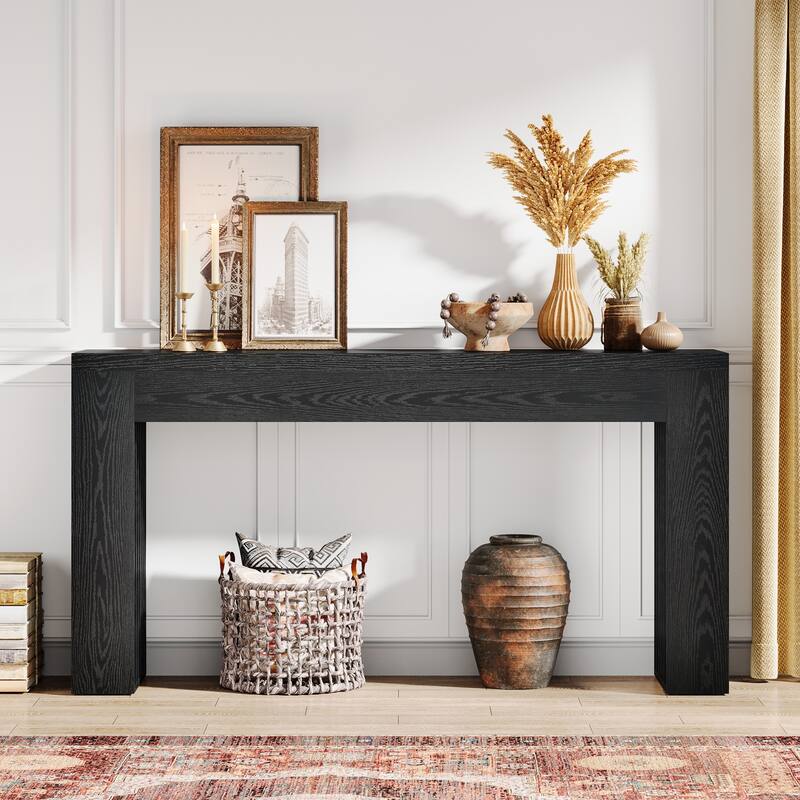 Wooden Console Sofa Table, Behind-the-Couch Accent Entryway Table for Entrance Hallway Living Room