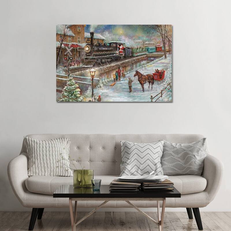 iCanvas "Christmas Train" by Ruane Manning Canvas Print - 32x48x1.5