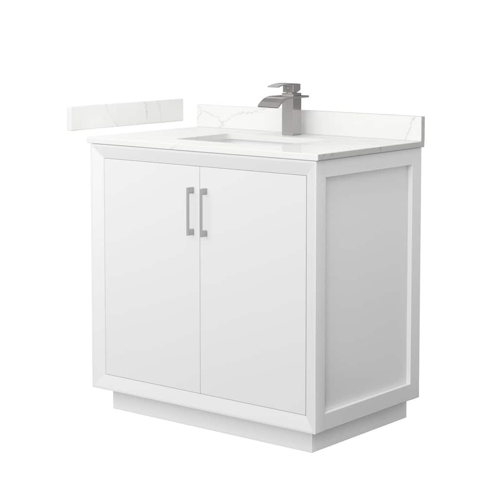 Wyndham Collection WCF414136S-QTZ-UNSMXX Strada 36" Free Standing