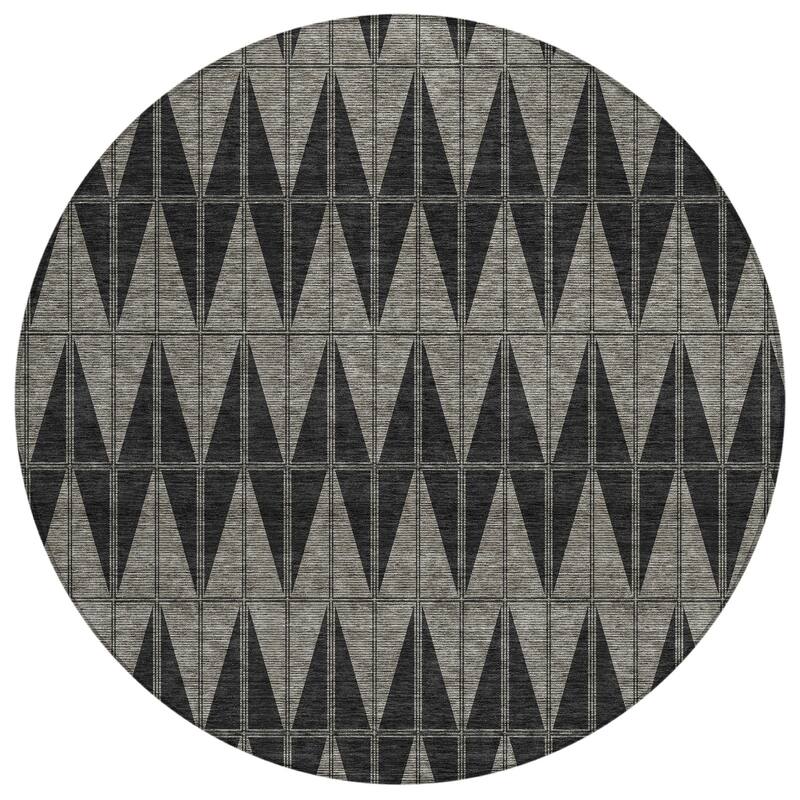 Machine Washable Indoor/ Outdoor Modern Zeke Chantille Rug
