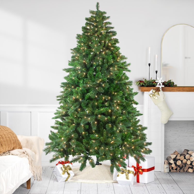 7.5' Medium Mixed Scotch Pine Artificial Christmas Tree - Clear Lights - 7.5 Foot
