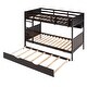 preview thumbnail 21 of 22, Twin-Over-Twin Bunk Bed with Twin Trundle & Bookshelf - Separable for Versatility