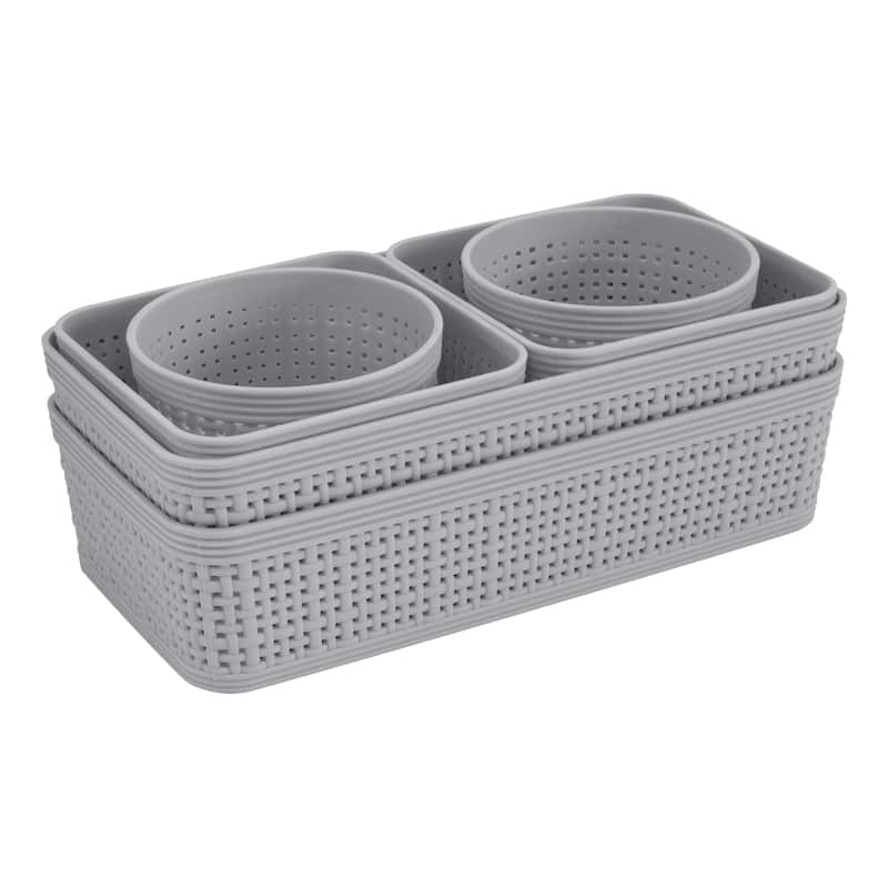 Simplify 6 Pack Organizing Set - 9.85"x5.12"x3.78" - Grey