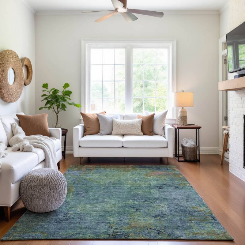 Premium Washable Super Soft Solid Ombre Mayfield Rug