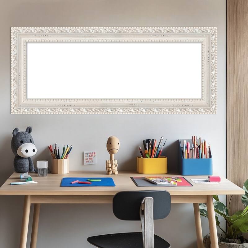 Amanti Art Opera Off White Framed Dry Erase Magnetic Board