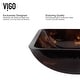 preview thumbnail 26 of 35, VIGO Donatello 23"L x 15"W x 5"H Glass Rectangular Vessel Bathroom Sink