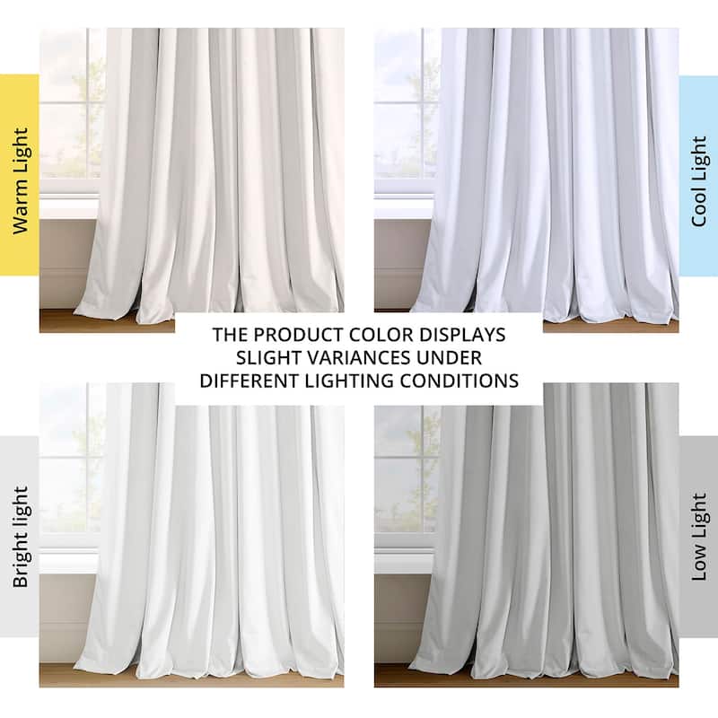 Exclusive Fabrics Signature Grommet Velvet Blackout Curtain (1 Panel)