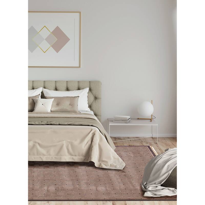 ECARPETGALLERY Machine Woven Lotus Mod Grey Wool Rug - 5'11 x 8'10