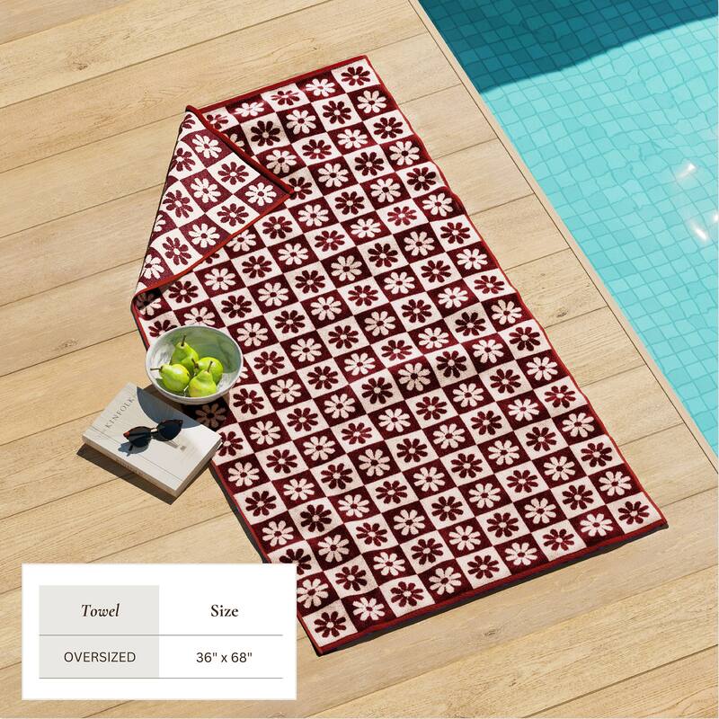 Linery & Co. 100% Cotton Oversized Summer Beach Towels