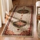 preview thumbnail 5 of 16, SAFAVIEH Kashan Ricia Oriental Rug with Fringe 2'6" x 8' Runner - Ivory/Red - Runner