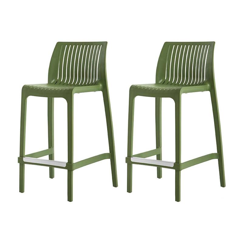 Milos Resin Stackable Counter Stools, Set of 2