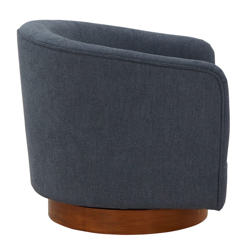 Maxine Chenille Fabric Wood Base Swivel Accent Chair by Greyson Living - 28.5"W x 28.75"D x 28"H