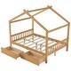 preview thumbnail 15 of 18, Full Size Platform Bed w/Drawers, Headboard, Footboard, Roof Design