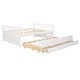 preview thumbnail 6 of 16, Full Size Daybed w/ Twin Size Trundle Storage Bed & Drawers Bunk Bed Frame for Kids, Girls, Boys Easy Space-Saving, Assembly