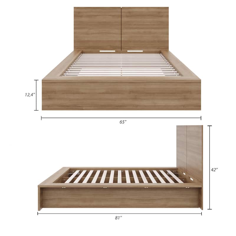 James Platform Bed with Headboard