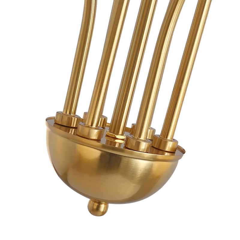 Modern Sputnik Gold 6-Light White Ball Glass Shade Pendant Lighting Fixture