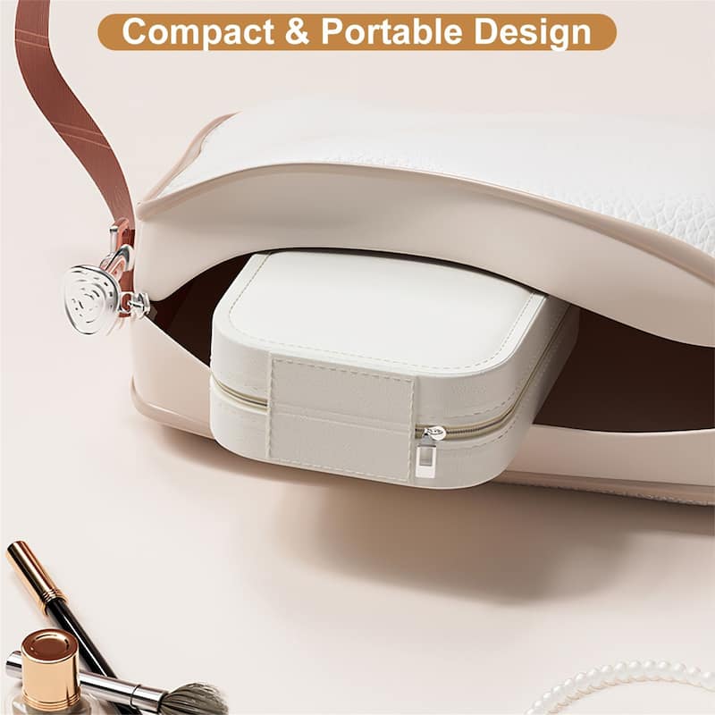 Portable Makeup Case with Rechargeable LED Mirror