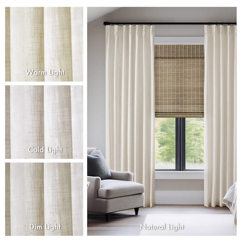 Madison Park Emery 300gsm poly linen with 7 pinch pleat per pc
