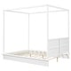 preview thumbnail 27 of 36, Canopy Bed Frame with Headboard, 4 Posters Wooden Bed Frame, No Box Spring Needed, Mattress Foundation Platform Bed for Kids