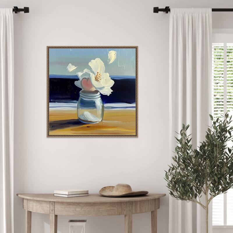 Heart In a Jar by Elena Avanesova Framed Canvas Wall Art Print