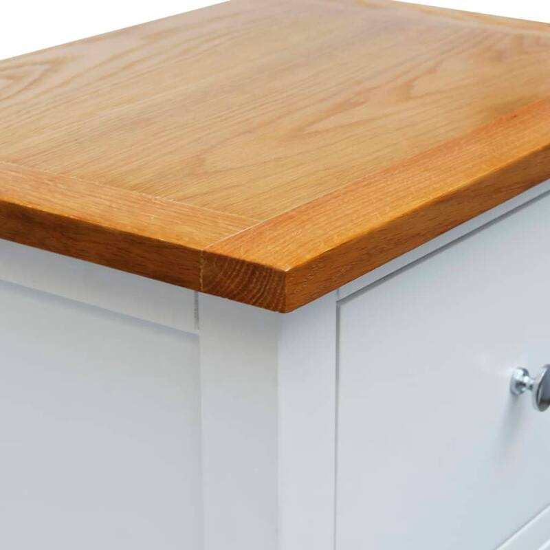 vidaXL Nightstands 2 pcs 14.2"x11.8"x18.5" Solid Oak Wood