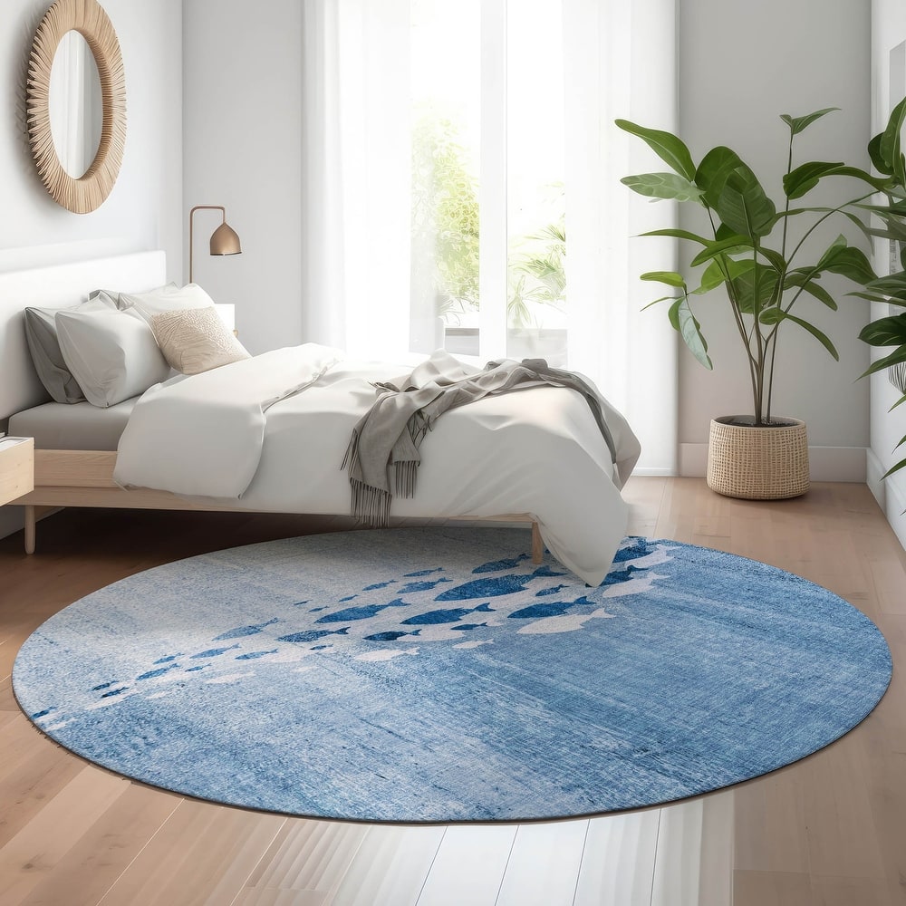Premium Washable Super Modern Fish Soft Mayfield Rug