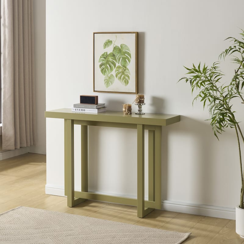 Soren Contemporary Wood Rectangular Console Table for Entryway - Lemon Pepper
