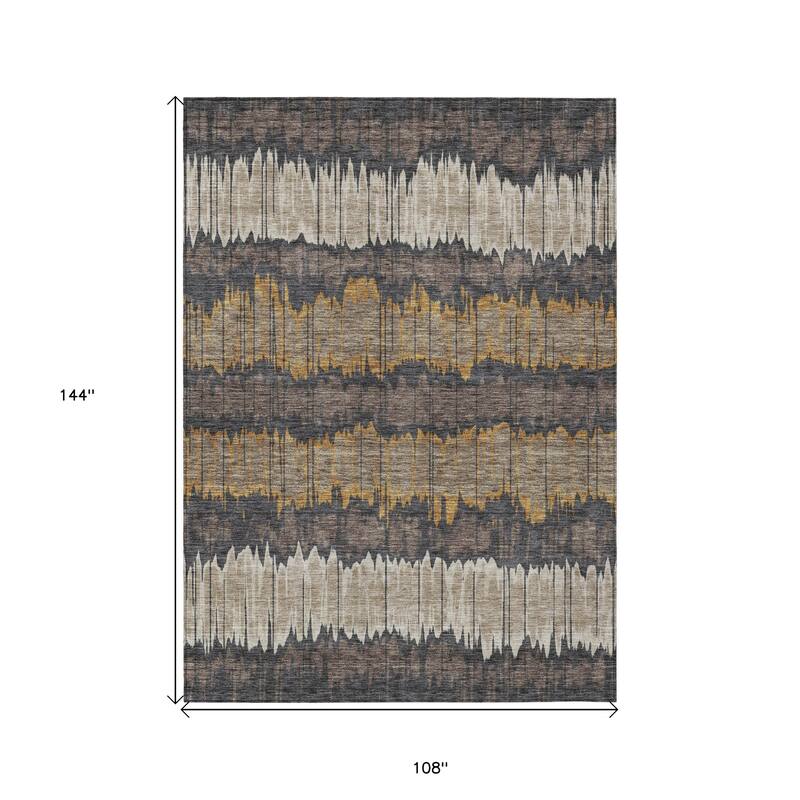 HomeRoots Striped Transitional Rectangle Outdoor Rug