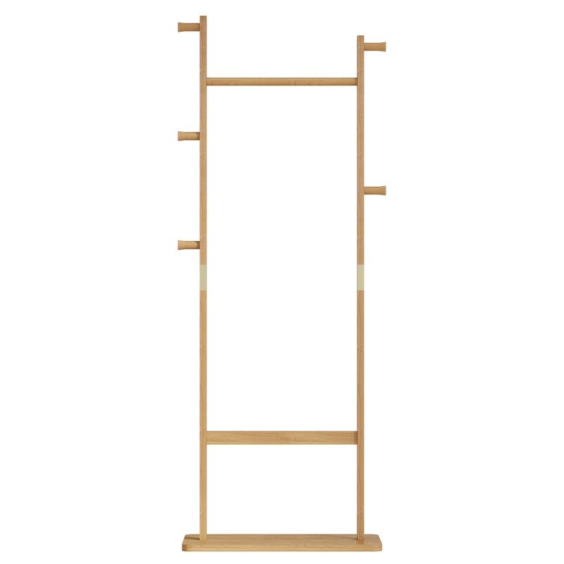 Modern Minimalist Solid Wood Coat Rack with Natural Texture, Easy to Assemble, Durable, Suitable for Entrance and Hallway
