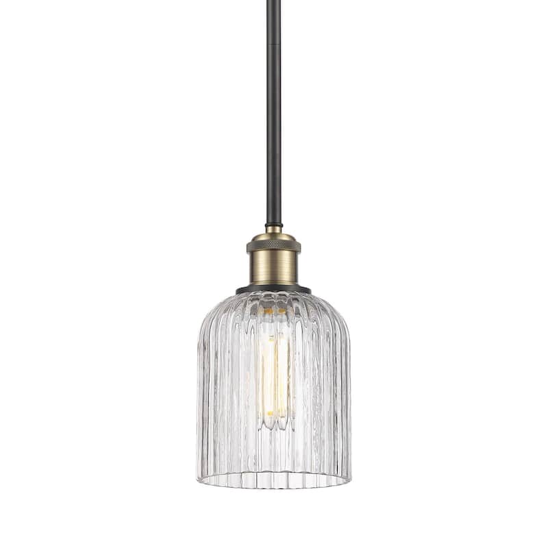 Innovations Lighting 516-1S-9-5 Bridal Veil Pendant Bridal Veil 5" - Black Antique Brass / Clear