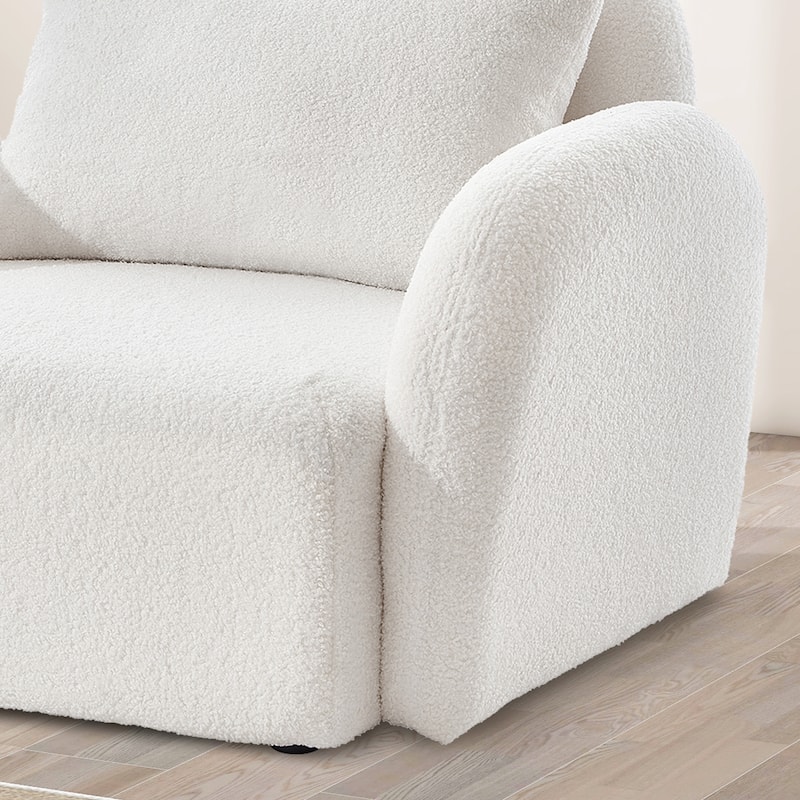 Teddy Upholstered Sofa Loveseat With Pillows