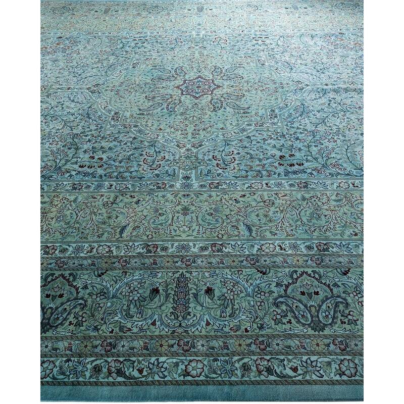 Overdyed, One-of-a-Kind Hand-Knotted Area Rug - Beige - 12' 1" x 17' 10"
