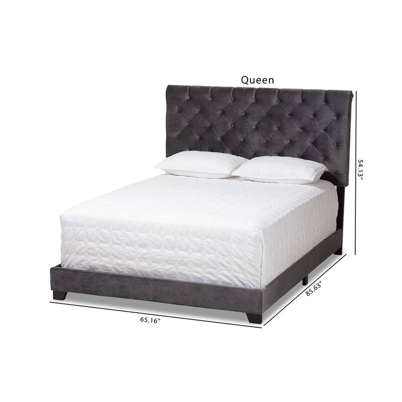Candace Luxe and Glamour Velvet Upholstered Bed