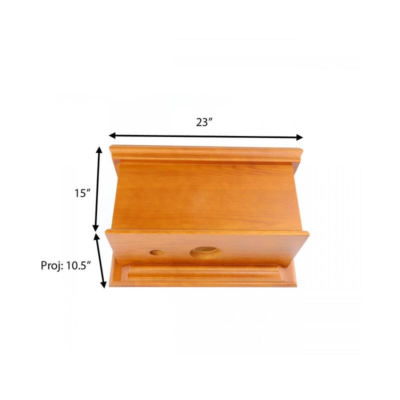 Light Oak High Tank Toilet Part Wooden Flat Tank Only Replacement Tank Fits Both L and Z Pipes Renovators Supply