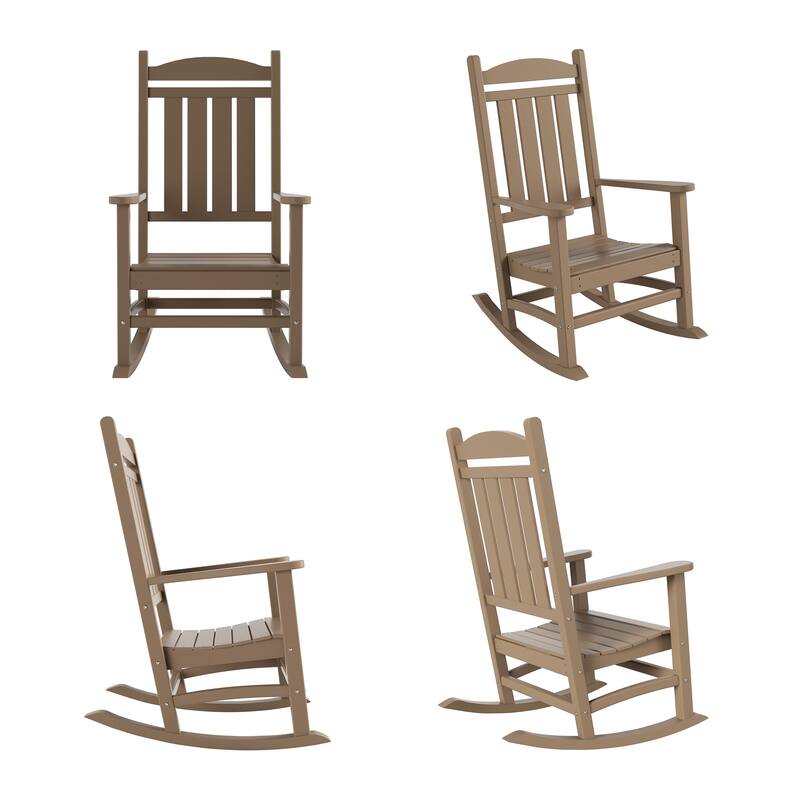 Laguna Hdpe All Weather Outdoor Patio Rocking Chair (Set of 4)