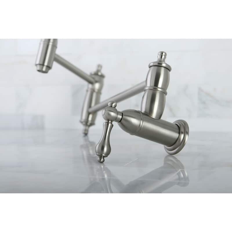 Restoration Wall Mount Pot Filler Kitchen Faucet