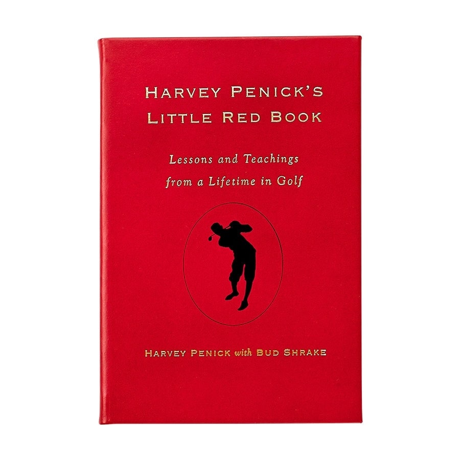 Graphic Image Harvey Penick's Little Red Coffee Table Book, Leather, Red