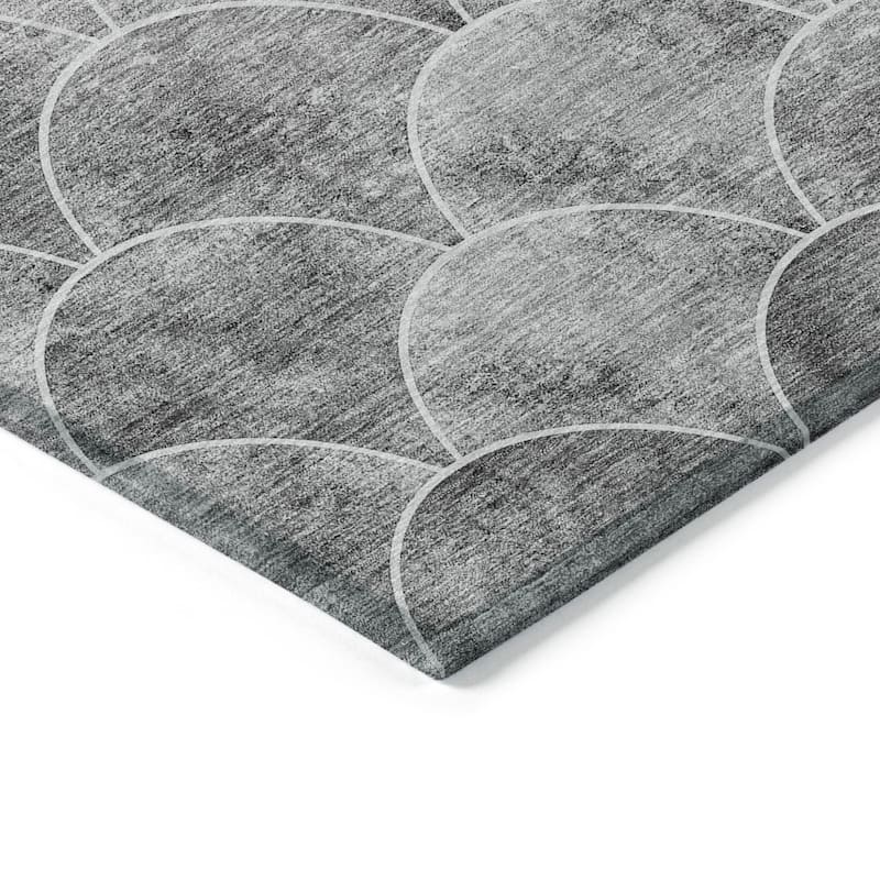 HomeRoots Abstract Transitional Rectangle Outdoor Rug