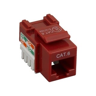 Cable Leader Cat6 Rj45 Utp 110 Type Punch Down Keystone Jack Red Overstock Com Shopping The Best Deals On Cables Tools