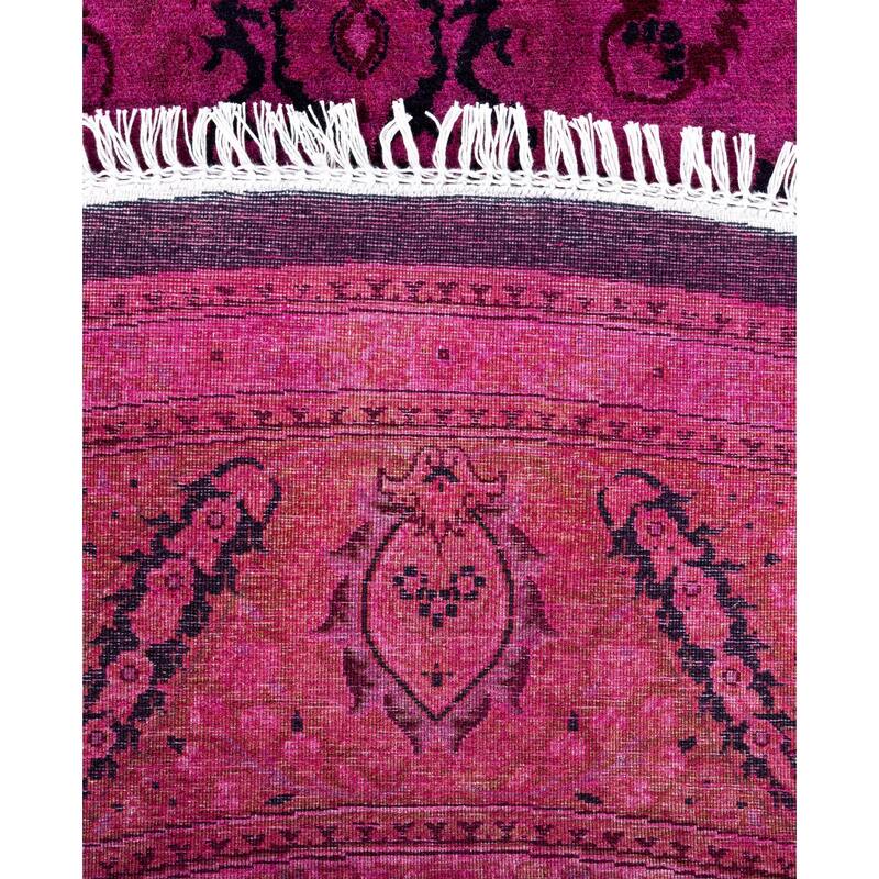 Overdyed One-of-a-Kind Hand-Knotted Area Rug - Purple - 7' 1" x 7' 1"